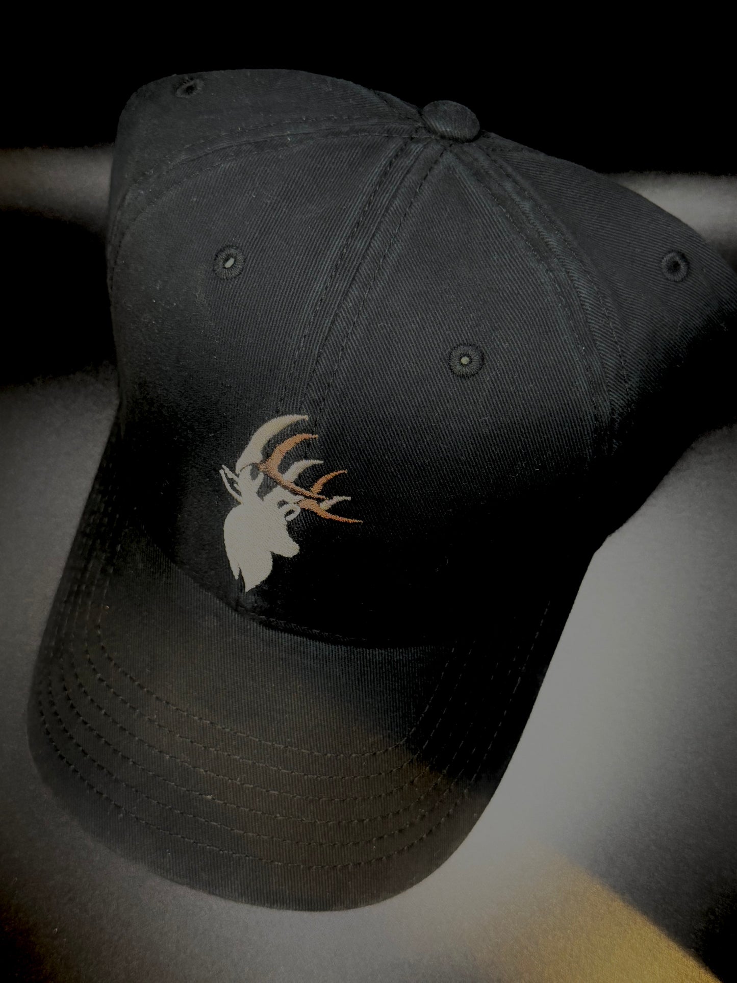 L&L Whitetail Logo "Dad" Hat - Richardson 326 (Black)