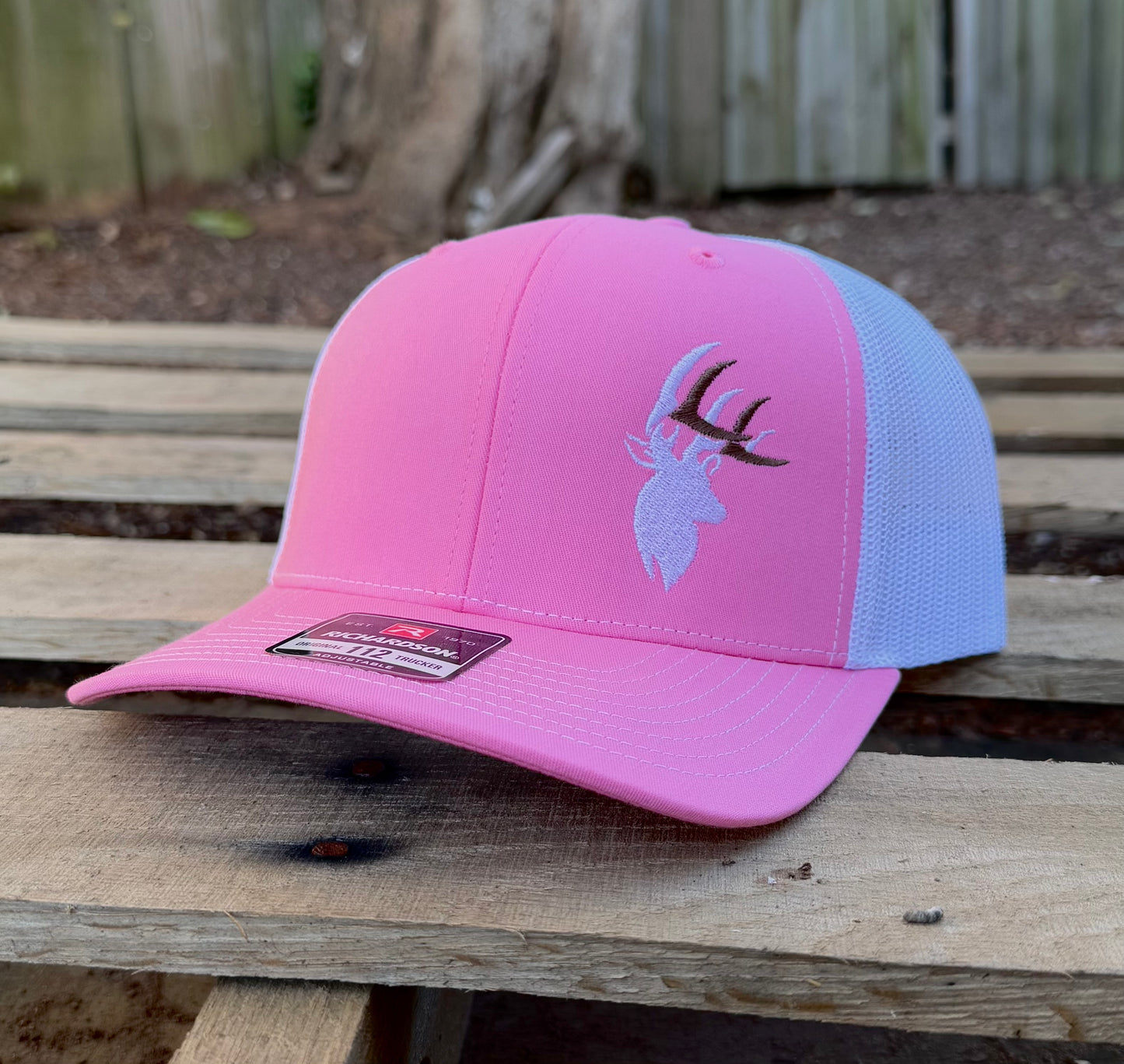 L&L Whitetail Logo Hat - Richardson 112 (Pink)