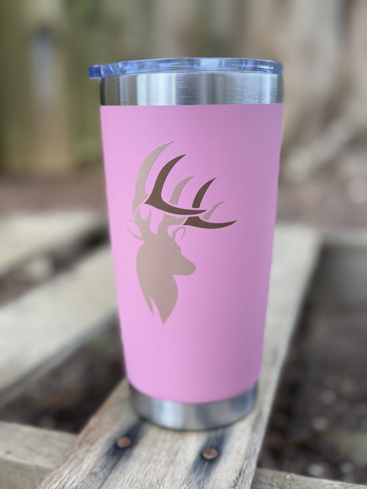 L&L Whitetail Stainless Steel Tumbler (20 oz. - PINK)