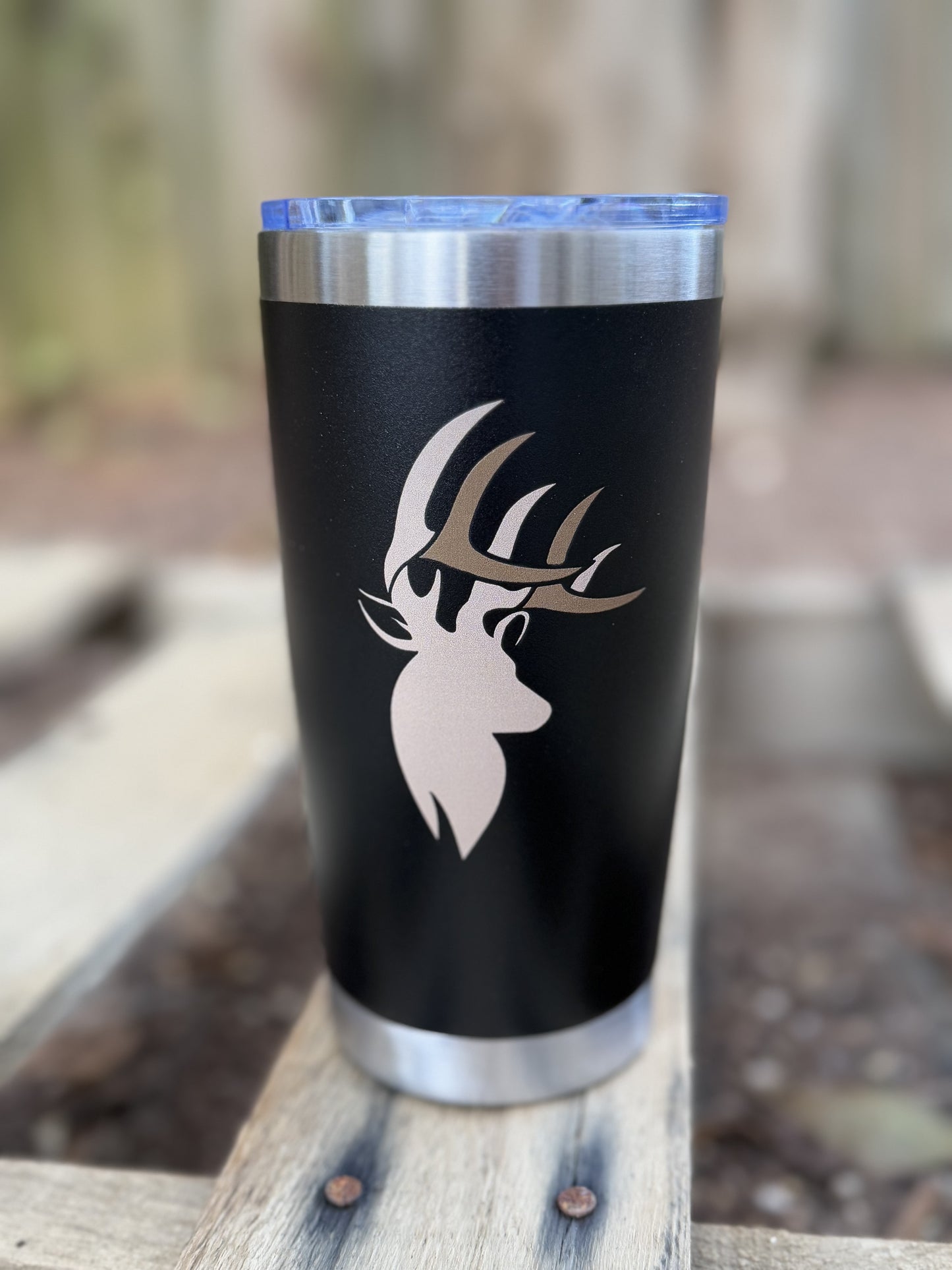 L&L Whitetail Stainless Steel Tumbler (20 oz. - BLACK)