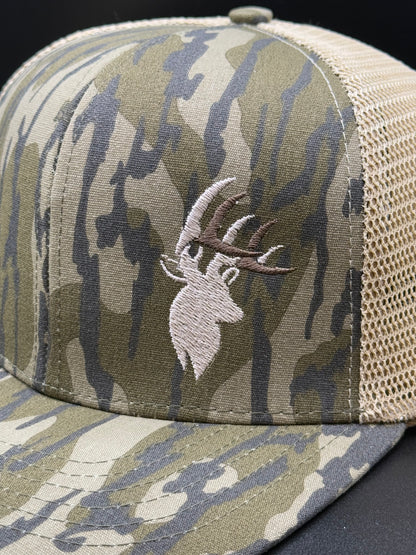 L&L Whitetail Logo Hat - Lost Slate - Mossy Oak Bottomland Colorway