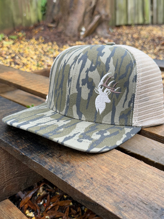 L&L Whitetail Logo Hat - Lost Slate - Mossy Oak Bottomland Colorway