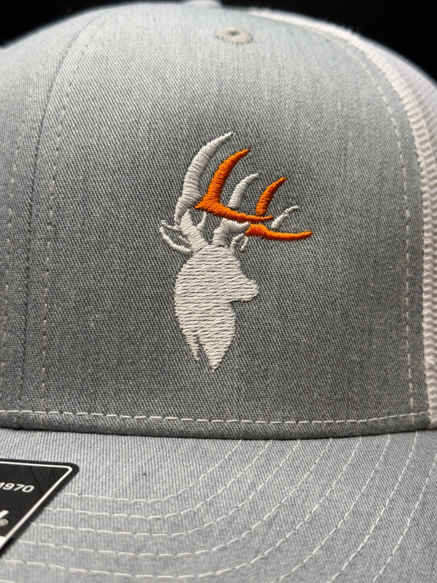 L&L Whitetail Logo Hat - Richardson 112 - Heather Gray/White Colorway